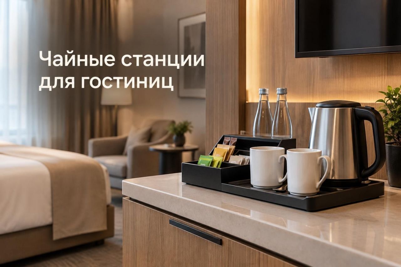 Чайные станции для гостиниц: чайники, подносы и комплектация номера