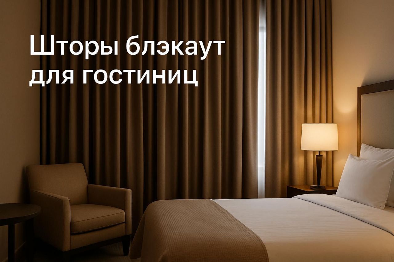 Шторы блэкаут для гостиниц: как выбрать степень затемнения, ткань и организовать уход