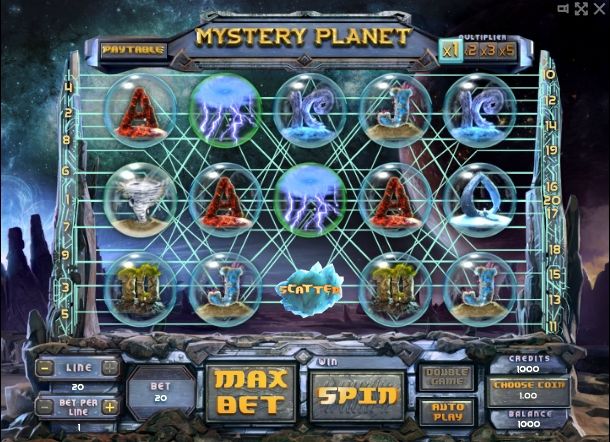 Играть бесплатно онлайн в игровой автомат Mystery Planet без.